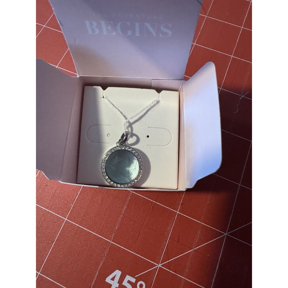 Origami Owl LK9103 Aqua Prism Petite Twist Locket w/Crystals "NIB"